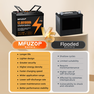 도매 EU 재고 Lifepo4 배터리 12V 100Ah 충전식 Lifepo4 배터리 팩 Lifepo4 12.8V 100ah 리튬 이온 배터리 - Product Image 3