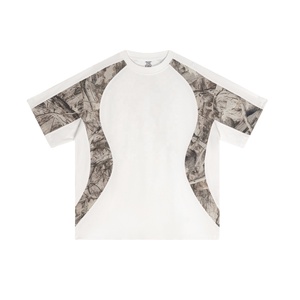 T-shirt da uomo personalizzata stampata in maglia 240 grammi a manica corta, stile High Street, in poliestere/cotone, mimetica, vestibilità ampia, ad asciugatura rapida - Product Image 1