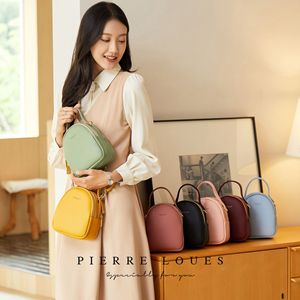 Pierre Loues Women's <b>Backpack</b> Solid Color Zipper Closure Soft Handle <b>Waterproof</b> Spring 2025 Business Travel - Product Image 1