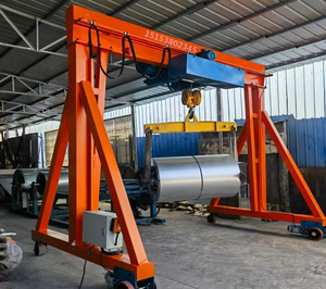 Grúa de pórtico móvil versátil: estructura robusta y fácil movilidad. Ampliamente utilizado en mercados de acero, sitios temporales y talleres de reparación - Product Image 1