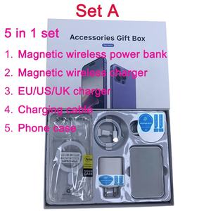 Zubehör Geschenkbox Ladegerät Powerbank Handyhülle 6-in-1 Handyzubehör Kopfhörer und Ladegeräte Großhandel - Product Image 4