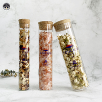 Flacons en verre transparent écologiques, bouteilles à souhaits en verre, tubes avec bouchon en liège pour bonbons, feuilles de thé, épices, allumettes