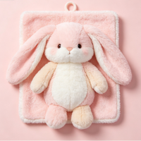 Serviette murale KEDI en polaire corail, motif floral, absorbante, douce pour les mains, pour salle de bain