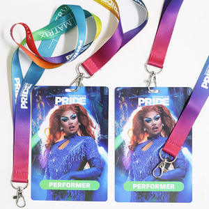 Délais de livraison courts Lanière à motif d'impression par sublimation écologique Logo personnalisé <span class=keywords><strong>Badges</strong></span> d'événement en pvc Carte d'identité de passe de bénévole - Product Image 2