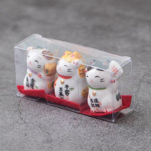 Lande เซรามิกสไตล์ญี่ปุ่น <span class=keywords><strong>maneki</strong></span> <span class=keywords><strong>Neko</strong></span> ดอกไม้ตกแต่งบ้านงานฝีมือขนาดเล็กพร - Product Image 2