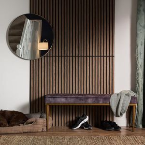 Tianyun stile moderno Akupanel legno doghe pannello acustico insonorizzato decorazione della parete per la camera da letto di Design legno Akustik decorazione della parete - Product Image 5