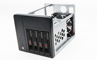 Boîtier de serveur NAS populaire 2026 à 4 baies, haute vitesse, double LAN 2.5G, affichage 4K, pour SSD/HDD 2.5'' et 3.5'', idéal pour le stockage de données cloud