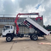 Grue de levage articulée montée sur camion HAOY 4 tonnes avec télécommande pour l'entretien des lampadaires
