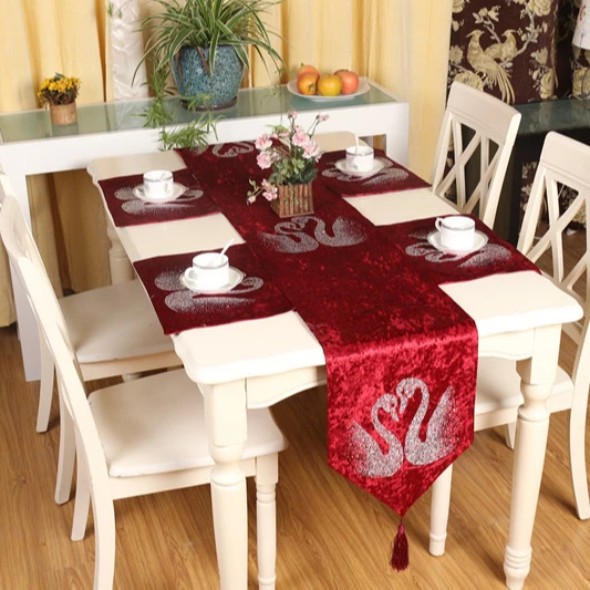 Водостойкая 100% голландская бархатная популярная Алмазная декоративная настольная дорожка