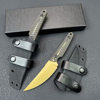 Couteau à lame fixe pleine longueur en acier M390 avec manche G10, couteau de chasse multifonctionnel d'extérieur avec étui, outil EDC, vente en gros, OEM