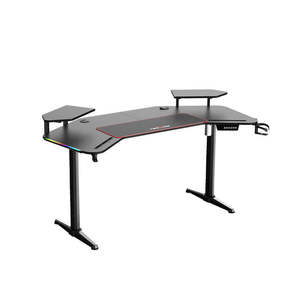 Alta qualità moderna manuale regolabile <span class=keywords><strong>scrivania</strong></span> da Computer Cool RGB illuminazione LED Gaming Desk - Product Image 6