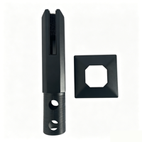 Spigots de balustrade en verre de haute qualité en acier inoxydable noir moderne 2205 pour terrasses, escaliers et balcons