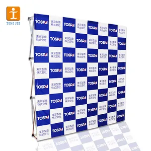 Soporte de exhibición plegable portátil, marco de aluminio con impresión de Banner de tela de poliéster, fabricante chino, nuevo, 2022