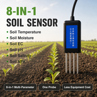 Capteur intégré de test du sol pour la surveillance des fermes et des jardins, protocole Modbus RTU, détection du pH, de l'EC et du NPK, conception plug-and-play