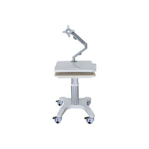 Chariot médical <span class=keywords><strong>mobile</strong></span> dentaire professionnel, poste de travail, hauteur réglable, colonne en aluminium aéronautique, roues silencieuses adaptées aux appareils épais - Product Image 2