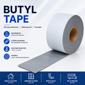 Ruban Butyle Auto-Adhésif en Aluminium et Caoutchouc, Étanche, Anti-Âge, Anti-Fuite, Scellant pour Réparation <span class=keywords><strong>de</strong></span> Fissures <span class=keywords><strong>de</strong></span> <span class=keywords><strong>Toiture</strong></span> et Étanchéité - Product Image 4