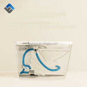 Nhà vệ sinh một mảnh thông minh <span class=keywords><strong>commode</strong></span> với điều khiển từ xa P-trap và sưởi ấm chỗ ngồi hệ thống nước tủ quần áo thông minh phổ biến cao - Product Image 3