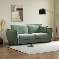 Canapé-lit sectionnel moderne en stock pour salon, mobilier design moderne, ensemble de canapés en velours vert olive pour hôtel et appartement