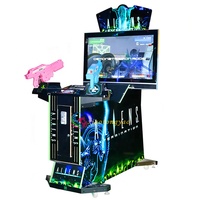 Simulateur de jeu vidéo de tir à deux joueurs LED 42 pouces personnalisable pour enfants, machine de jeu à monnayeur pour centres de jeux 6 ans et plus - 'Alien'