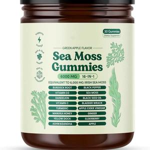 Gomitas de Extracto Herbal de Grado Alimenticio con Algas Marinas y Vitamina Aloe Vera en Envase de Vidrio, Suplementos con <span class=keywords><strong>Ingredientes</strong></span> Empacados en Botella - Product Image 1