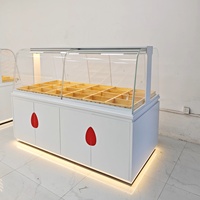 Innen architektur der Bäckerei Nuss-und Trocken frucht vitrine Trocken frucht-und Snack regale Lebensmittel Staub dichter Verkaufs schrank