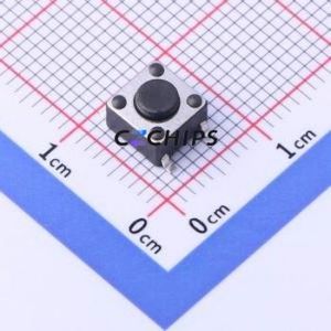 TC-06104-043E Tactile Switch SMD-4P,6x6mm Switch Single Pole Single Throw Round Button 2.6N Vertical Mount - Product Image 1