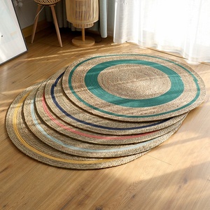 Alfombra Tapete de Estilo Nórdico Moderno Tejida en Ratán y Cuerda de Junco para Uso Doméstico de Lujo Ligero en Dormitorio Sala de Estar Tienda de Ropa Fotografía - Product Image 4