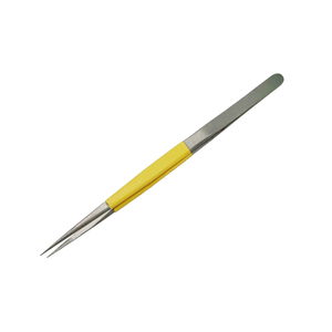 Pince à épiler conique en acier inoxydable SUNTOOLS/STIPL avec verrou diamanté pour la pose de bijoux et outil de préhension DIY - Product Image 1