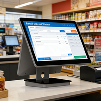 Système de point de vente tout-en-un Android pour fabricants, écran tactile 15,6 pouces, caisse enregistreuse pour supermarchés, commerces de détail et magasins de proximité