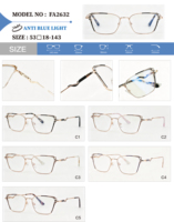 FA2632 Monture de lunettes rétro en métal œil de chat, lunettes anti-lumière bleue tendance avec diamants pour femmes, vente en gros en stock, faible MOQ, personnalisables
