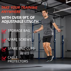 <span class=keywords><strong>Comba</strong></span>-Professional - Cuerda <span class=keywords><strong>de</strong></span> Saltar Ajustable y Elástica, Sin Enredos, <span class=keywords><strong>de</strong></span> 3 Metros, para Entrenamiento Físico, Ejercicios <span class=keywords><strong>de</strong></span> Resistencia, Gimnasio - Product Image 6