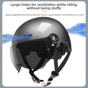 Casque de sécurité beige personnalisé avec visière transparente et sangles réglables pour hommes et femmes - Product Image 2