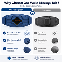 Ceinture de soutien lombaire portable rechargeable, légère et sans fil, pour massage de la taille à domicile, au bureau, en voyage, confort quotidien