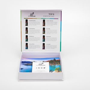 可生物降解豪华硬质纸板盒定制印刷翻转顶盒精油磁性礼品盒 - Product Image 3