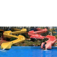Toboggan aquatique pour enfants en gros, combo familial double toboggan, petit toboggan de parc aquatique en fibre de verre, plastique et acier inoxydable, Guangzhou