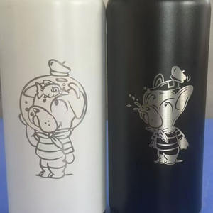 Bouteille d'eau personnalisée avec logo, 18 oz, 26 oz, 36 oz, en acier inoxydable, bouteille isotherme, gobelet <span class=keywords><strong>de</strong></span> voyage, bouteille d'eau en métal isolée - Product Image 3