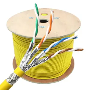 EXC kualitas tinggi SFTP kucing 8 kabel komunikasi Lan kabel jaringan Ethernet Cat8 kabel Lan