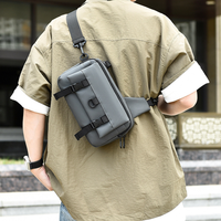 Sac bandoulière imperméable en nylon personnalisé avec logo, décoration lettres, pour sport et extérieur, sac de poitrine, vente chaude