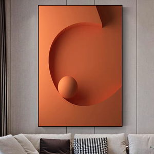 Décoration d'intérieur géométrique colorée en gros pour salon, <span class=keywords><strong>peinture</strong></span> en porcelaine cristalline à motif d'alphabet abstrait 3D créatif - Product Image 3