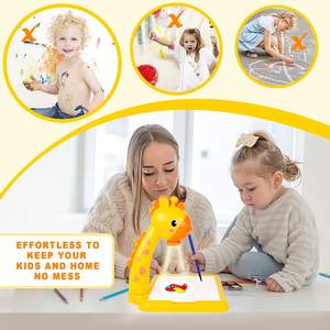 Стираемая доска с жирафом, наборы пластиковой мебели для дошкольников, игрушки для рисования - Product Image 6