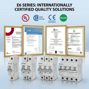 Eaton Moeller Seri E6 E6-63/2/C 63A 2P 400V 6kA CE UL CCC Pemutus Sirkuit Miniatur MCB untuk Panel Pencahayaan Kantor Komersial - Product Image 3