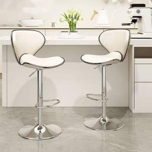 Home Office Furniture Modern <b>Black</b> Adjustable Lift Height Kitchen Counter <b>High</b> Dining <b>Chairs</b> Swivel Bar Stool <b>Chairs</b> - Product Image 5