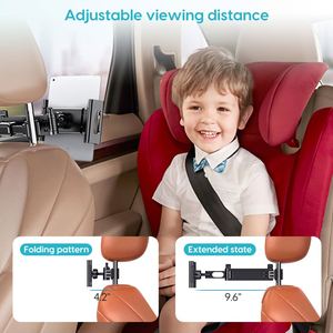 <span class=keywords><strong>Support</strong></span> de téléphone en alliage d'aluminium pour siège arrière de voiture, <span class=keywords><strong>support</strong></span> de <span class=keywords><strong>tablette</strong></span> pour appuie-tête de siège arrière de voiture, compatible <span class=keywords><strong>avec</strong></span> les tablettes, nouveauté 2025 - Product Image 5