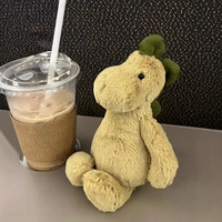 JellyC Peluche Dinosaure Délicat, Doux et Moelleux, Vert Kaki, à Picots, Cadeau de Noël et de Thanksgiving