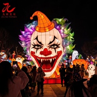 Lanterne LED étanche de clown effrayant pour Halloween chinois, idéale pour la décoration extérieure de maisons hantées et de festivals