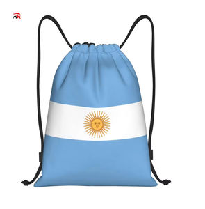 Mochila con Cordón con la Bandera de <span class=keywords><strong>Argentina</strong></span> 2026, 34*42cm, Estampado de Bandera Nacional, Bolsa Deportiva para Fanáticos del Fútbol - Product Image 1