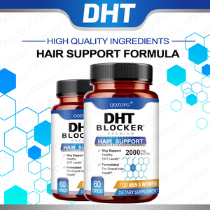 טבעוני בריא צמיחת שיער חזקה שיער ויטמינים קפסולות נשירת שיער תוספת dht חוסם עם ביוטין ראה palmetto למבוגרים - Product Image 3