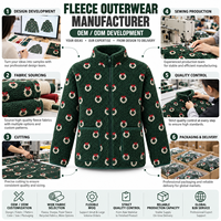 Mutter-Tochter Passende Weihnachtskranz-Fleecejacken Sherpa Winter Familien-Feiertagsoutfit Bekleidungslieferant
