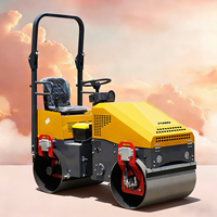 Rouleau compacteur vibrant hydraulique FURD 2,8 tonnes à double tambour, haute performance et économique, pour la construction