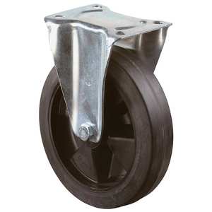 Transportgeräte-Bockrolle, Rad-ØxB 200x50 Mm, Tragkraft 300Kg, Schwarz - Product Image 1